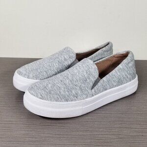 Caslon Alden Slip-op Platform Sneaker, Gray Fabric, Womens Size 8.5 M